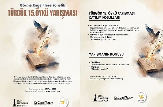 Görme engellilere yönelik TÜRGÖK 15. Öykü Yarışması başlıyor